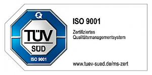 TÜV Süd - ISO 9001 Zertifiziertes Qualitätsmanagementsystem