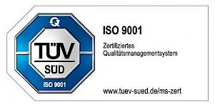 TÜV Süd - ISO 9001 Zertifiziertes Qualitätsmanagementsystem