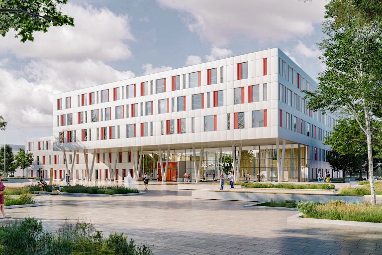 Digitales Rendering des neuen Herzzentrums Bonn